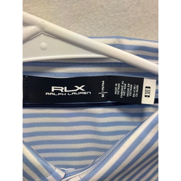 RLX Mens Striped Polo Shirt Blue & White Paris 2024 Embroidered - Picture 8 of 11